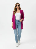 Blazer Style Cardigan Magenta