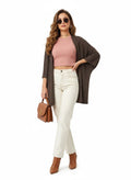 Blazer Style Cardigan Brown