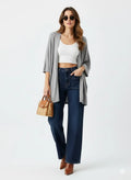 Blazer Style Cardigan Gray