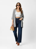 La Milano Dolman-Sleeve Cardigan Gray