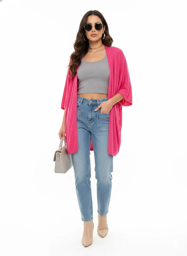Blazer Style Cardigan Pink